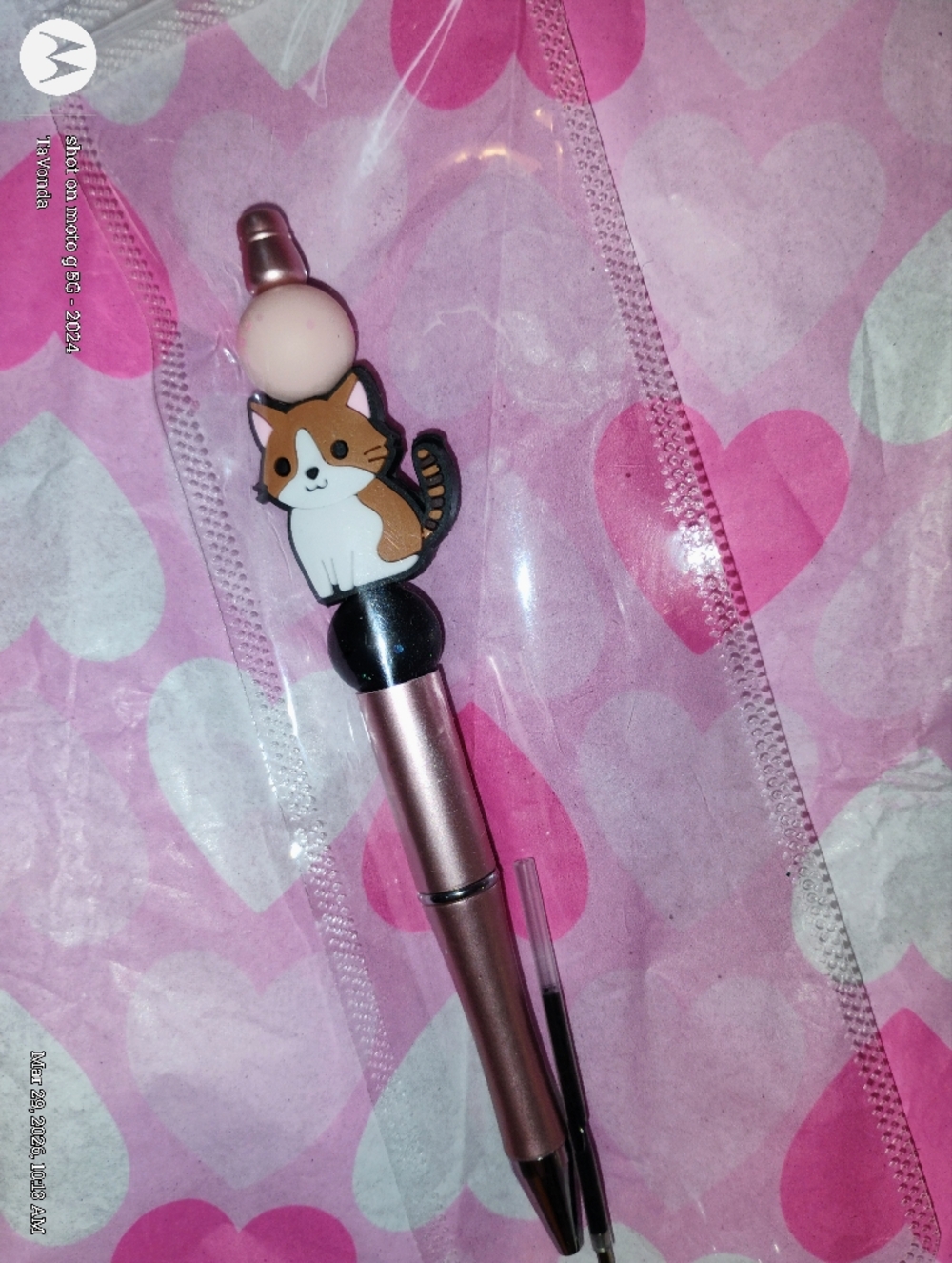 🌷Cute Cat Pink Ballpoint Pen - Home Office Stationery